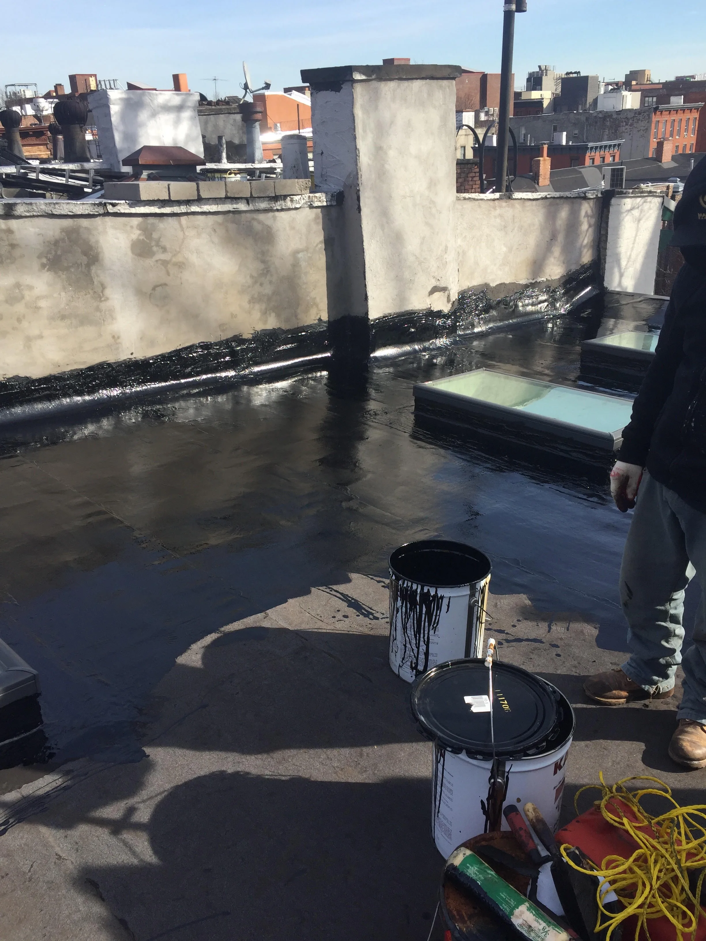 Torch down flat roof completed