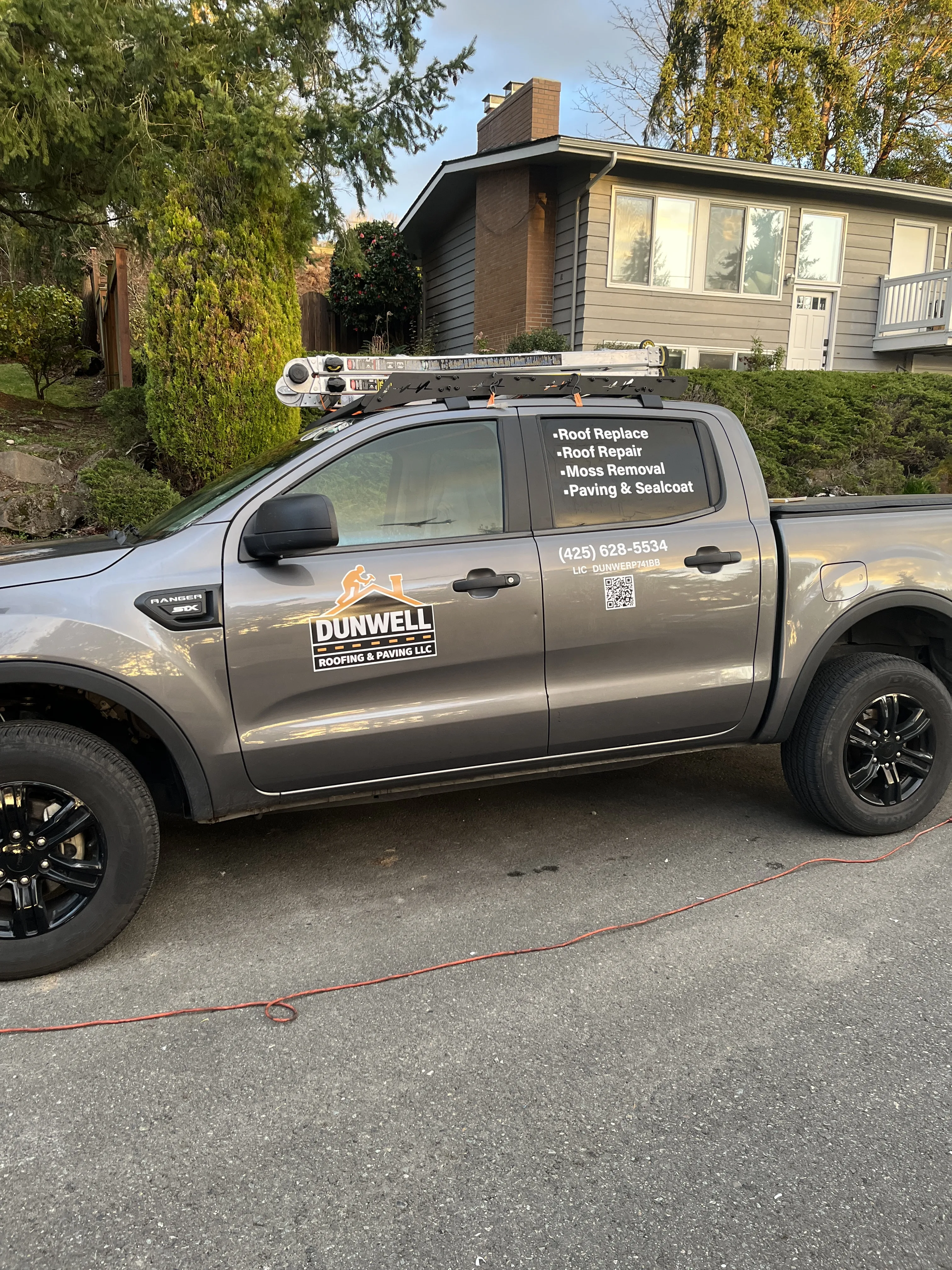 Dunwell truck on job site