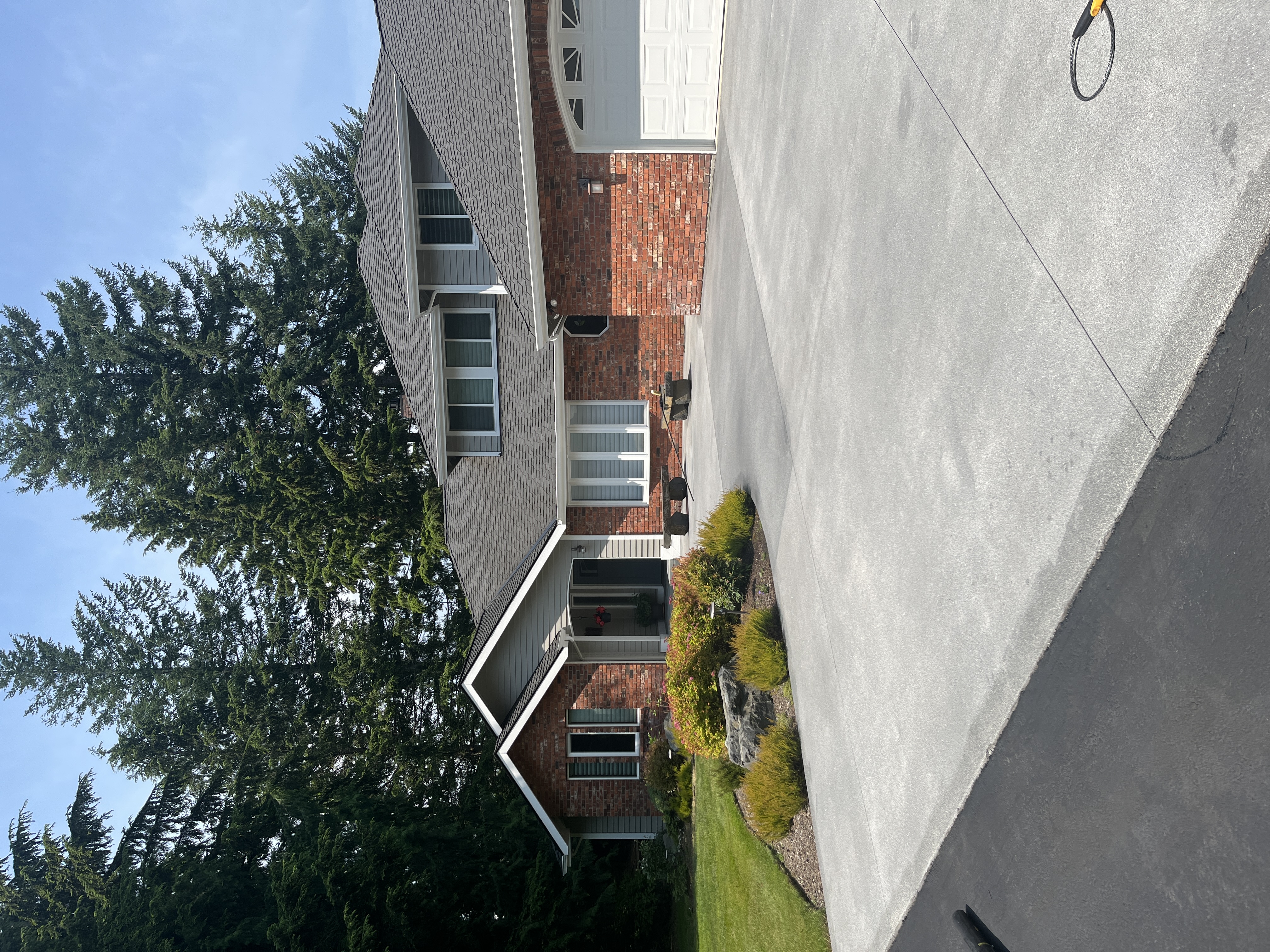 Fresh paved driveway