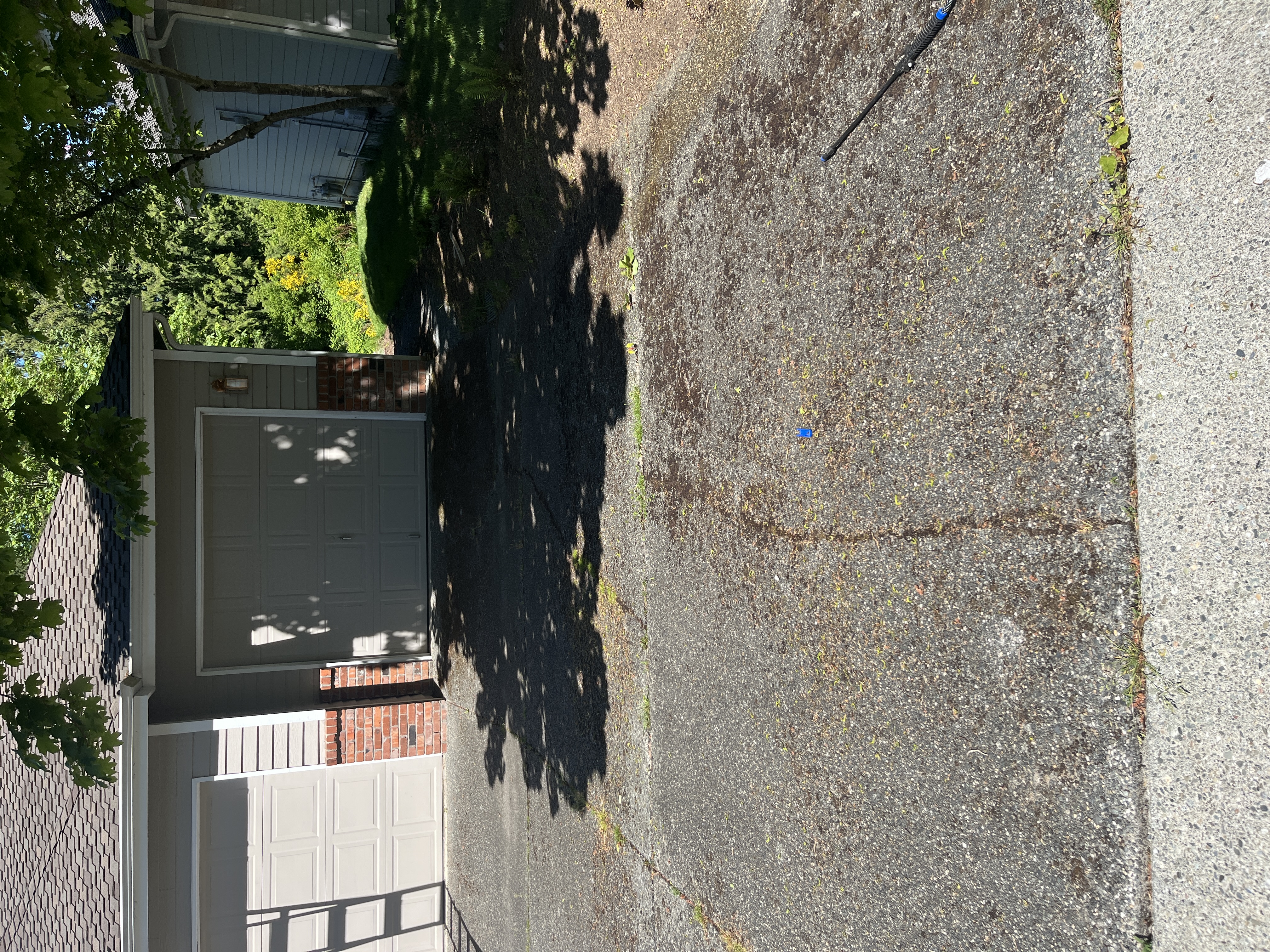 Cracked parking lot before