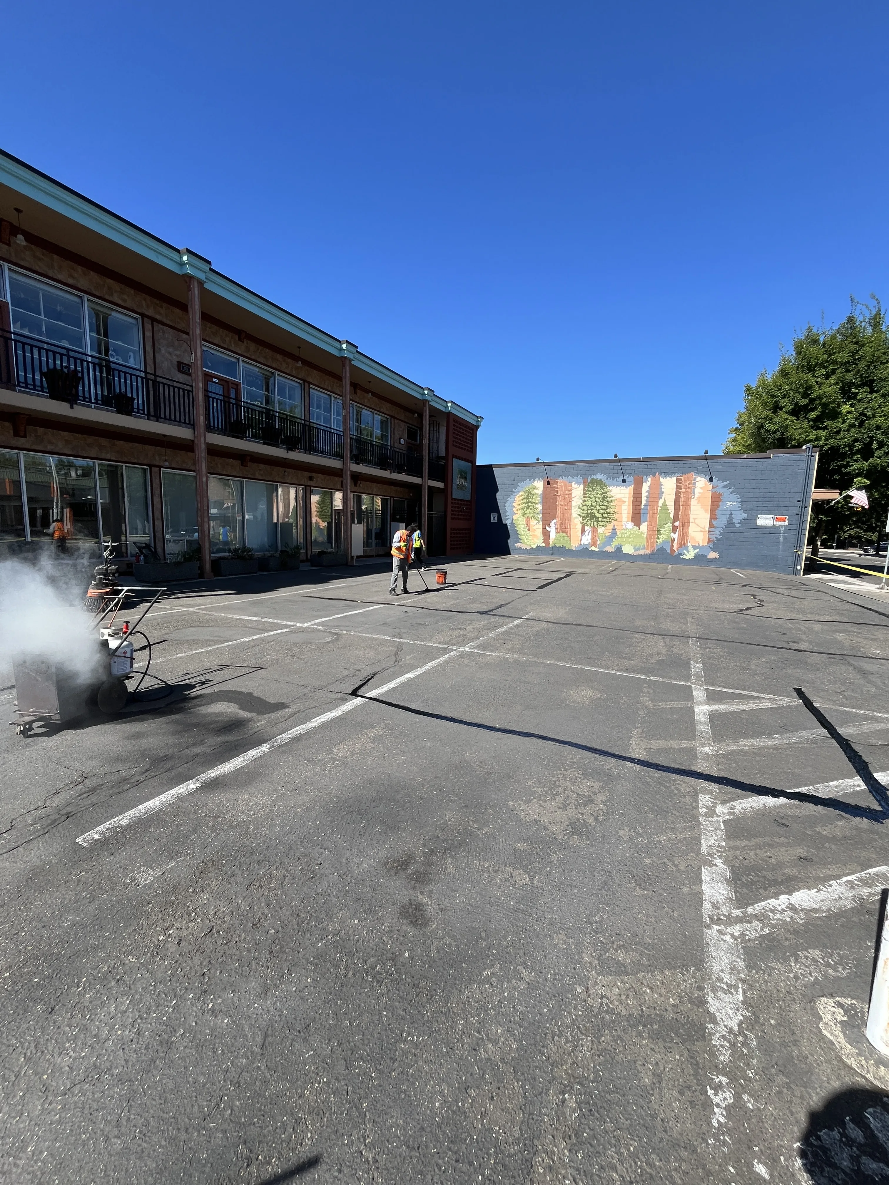 Before Commercial Parking Lot